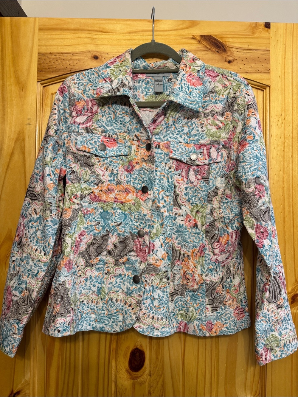 Analogy Multicolor button jacket large